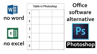 How to create or insert table in Photoshop like Microsoft Word or Excel |Triangle photo editing|