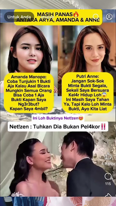 Sudah Amanda buktikan bahwa dia bukan P3l4k*r seperti yang dituduhkan oelh Putri Anne😱😱😱‼️