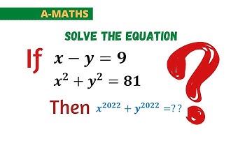 Nonlinear Equation  | Can you Simplify the Expression? | Math Olympiad Training | A-MATHS