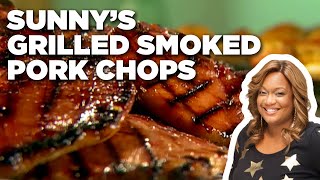 Sunny Anderson's Grilled Smoked Pork Chops | Cooking for Real | Food Network