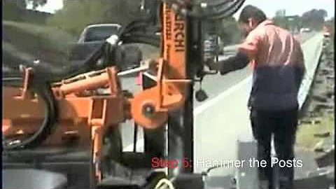 A1 Highways W-Beam Guardrail Installation Demonstration