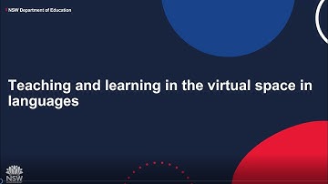 Teaching and learning in the virtual space in languages