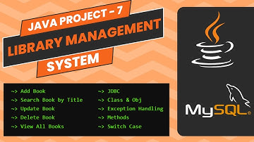 Library Management System |  Java and SQL  | Java Project - 7