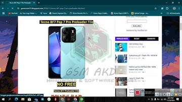 Tecno BF7 Pop 7 Pro Preloader File #firmware #flashfile