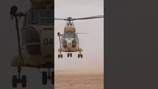 Channel Puma Helicopter Takes Off Marine Anglico National Defense Test
