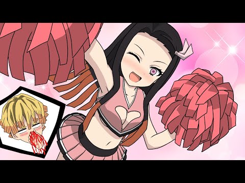 Toca Toca Nezuko cheergirl dance Zenitsu 【きめつのやいば・demon slayer・鬼滅の刃・キメツ学園物語・귀멸의칼날・animation・禰豆子・善逸】