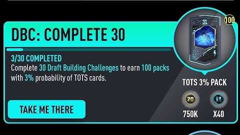 *100 PACKS 3% TOTS* DBC: COMPLETE 30 - WEEKLY OBJECTIVES | PACYBITS 20