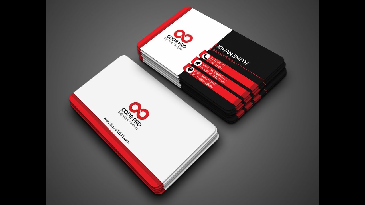 Professional Business Card Design In Photoshop Cs6 Tutorial Youtube