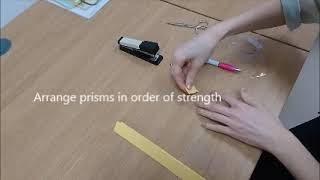 Home-made Fresnel prism bar