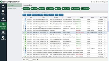 Security Gateway for Email Servers   Overview of the Graphical User Interface