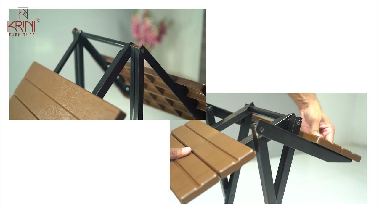 Folding Table & Stool Set // Space Saving Foldable Table // Outdoor