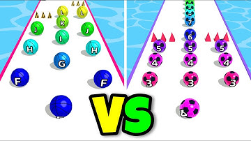 AZ Run VS Marble Run Games NEW SCORE in Max Level Gameplay iOS,Android Best Mobile Games Comparison