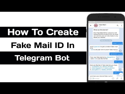 How To Create Fake Mail id In Telegram Bot | ടെലിഗ്രാം
