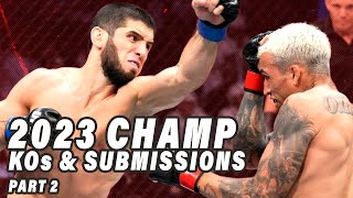 Every Finish From 2023's UFC Champions || Part 2