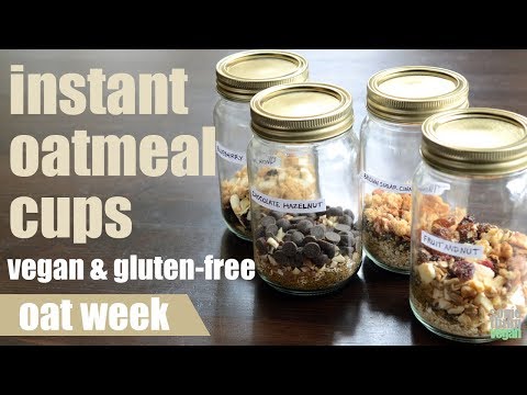 DIY instant oatmeal cups (vegan & gluten-free) Something Vegan Oat Week