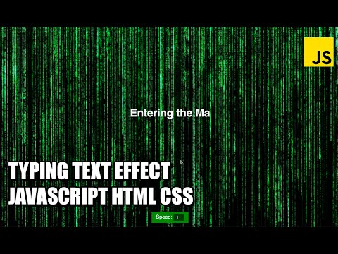 Typing Text Effect | JavaScript HTML CSS
