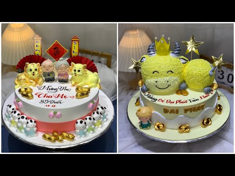 Video Mẫu bánh kem mừng thọ Ông Bà | Sample cake to... - youtube
