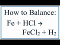 Balancing Chemical Equations