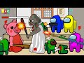 Among Us with Granny, Piggy, Zombie in One Room | Among Us Animation