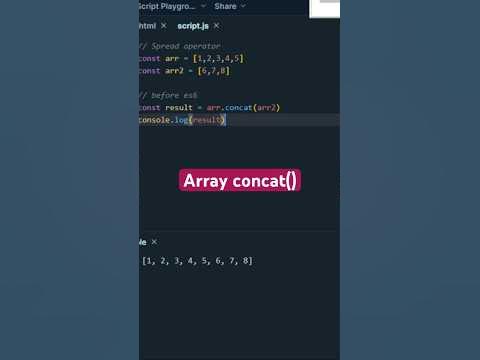 array concat || array merge || Damayanti #javascript #es5 #merge # ...