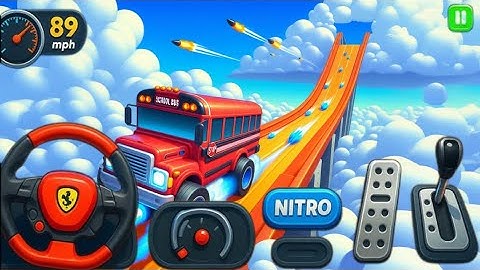 Crazy Bus Mega Ramp Impossible Racing Bus Stunts Impossible Tracks Android Gameplay Video P-05
