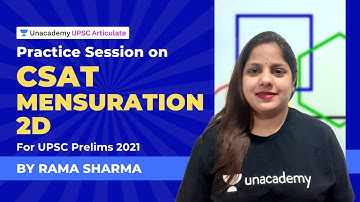 Practice Session on CSAT GS Paper - 2 | Mensuration  2D | UPSC Prelims 2021 | By Rama Sharma
