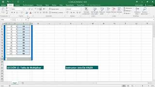11 Tabla de Multiplicar