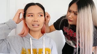 My friend does my makeup | Part 1|