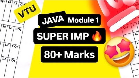 OOPS with JAVA MODULE 1 SUPER IMPORTANT💯🤩| BCS306A MODEL PAPER SOLUTIONS + PASSING PACKAGE #vtu #cse