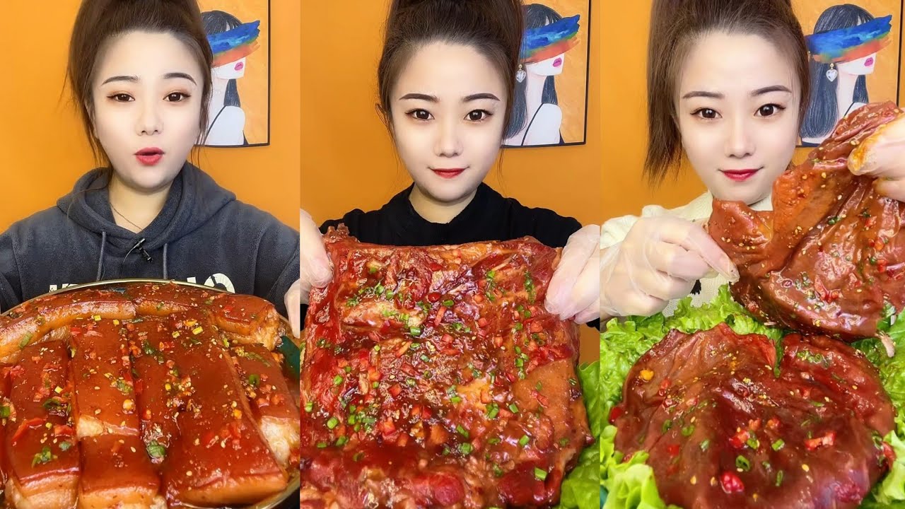 Yummy #:Eat sea conch pig brain belly pork bone head pig ,