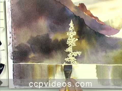 Painting a Dramatic Landscape in Watercolor with M...