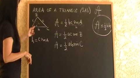 The Area of a Triangle: SAS