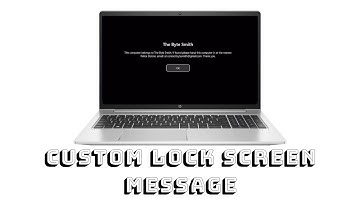 How to add a custom Lock Screen message on windows 10 or above