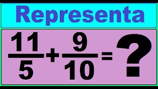 Representa con dibujos el resultado de las siguientes operaciones 11/5 +  9/10 - thptnganamst.edu.vn