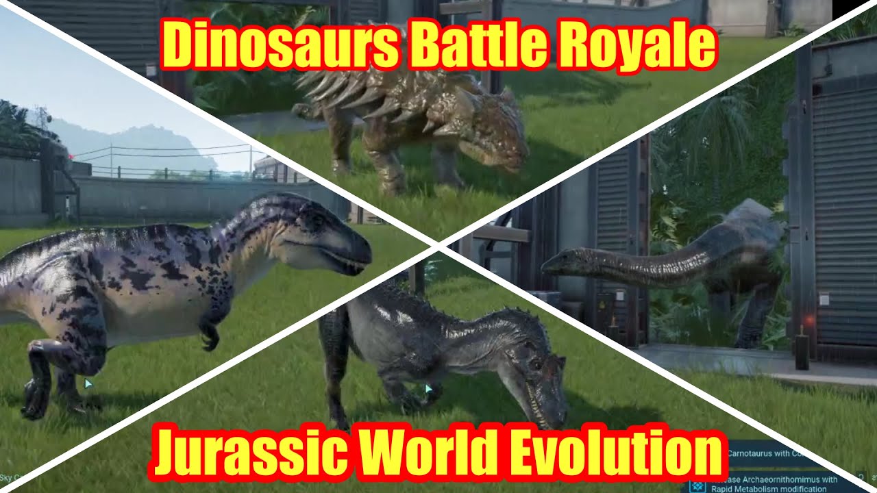 Dinosaurs Battle Royale #2 Jurassic World Evolution | Best Dinosaurs ...