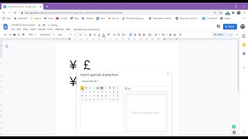 How to write yen and pound symbols on Google DOCS