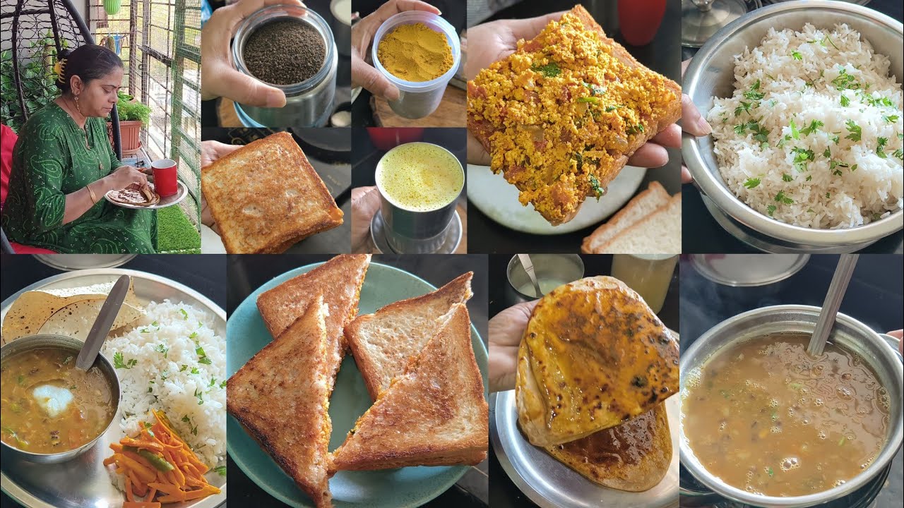 buknu कैसे banate? +Breakfast & Lunch🍱paneer sandwich🌺haldi wala doodh🌺buknu paratha🌺urad dal tadka