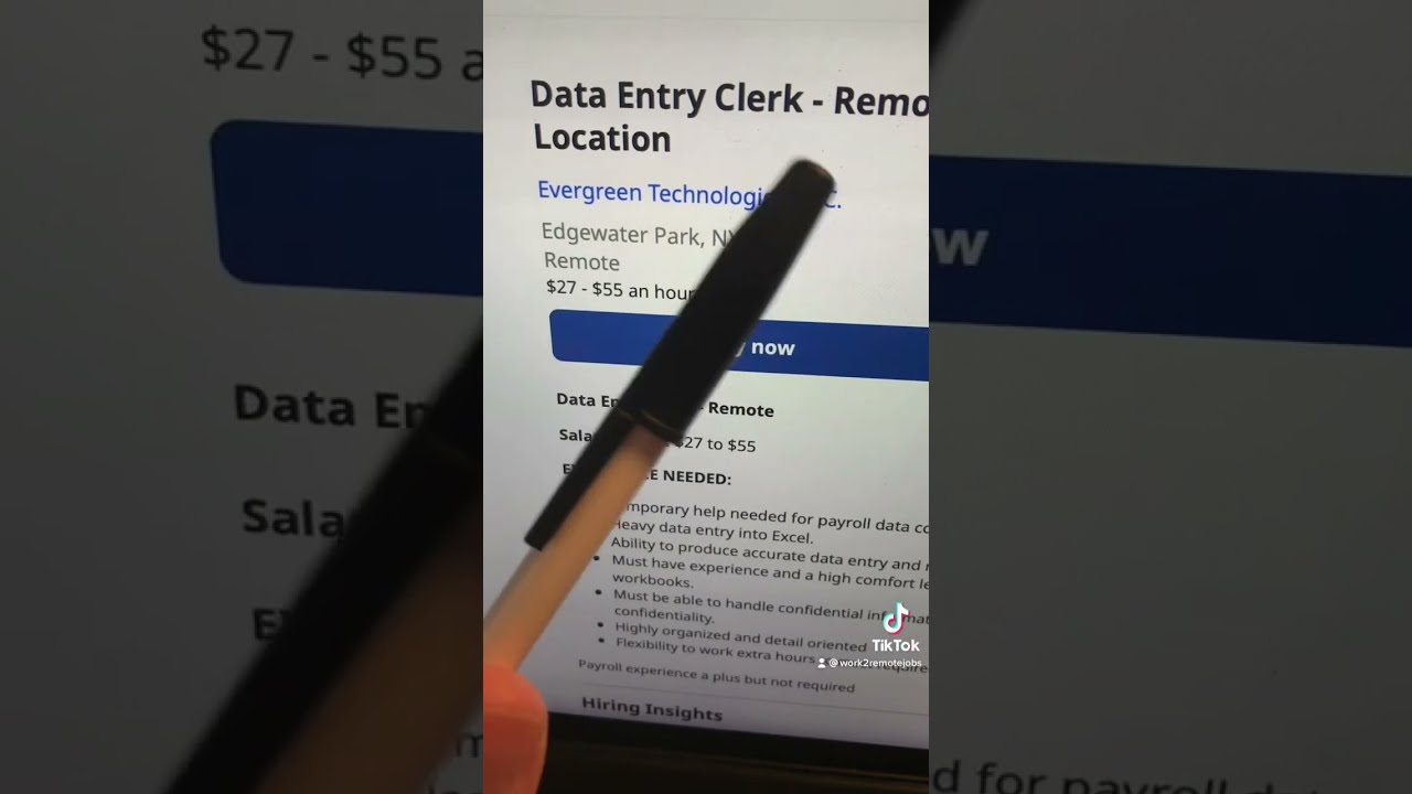  55 Hr Remote Data Entry Job No Experience Needed Remotework Overemployed Overemployment