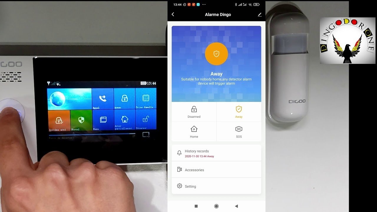 Domotique tuya  Connexion et dcouverte du kit alarme Digoo HAMB PG 107