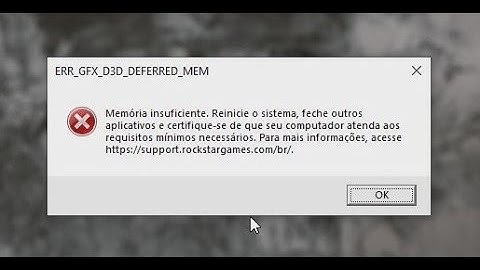 Red Dead Redemption 2 | ERR_GFX_D3D_DEFERRED_MEM - Resolvido