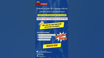 MCA Entrance Coaching - Offline & Online Batch | Landmark Institute | 2025 or 2026