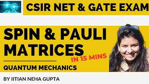 Spin & Pauli matrices| basic concepts of quantum mechanics part-5| CSIR NET JRF