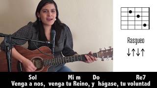 Video thumbnail of "CANTO PARA MISA - Padre Nuestro con Guitarra - Acordes y letra"