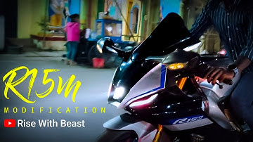 The super sport R15m🔥|| Installing H2 mirrors and Magnetic tail tidy || #rider ... 🚀