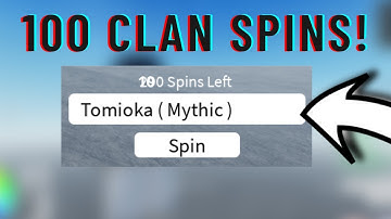 NEW 100 CLAN REROLL SPINS CODE! PROJECT SLAYERS