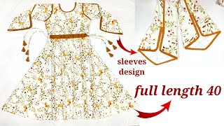 long frock baby frock cutting and stitching with sleeves design 12-14 years baby