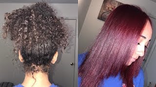 DYING MY NATURAL HAIR MAGENTA w/ LOREAL HICOLOR HIGHLIGHTS!! | NO BLEACH!