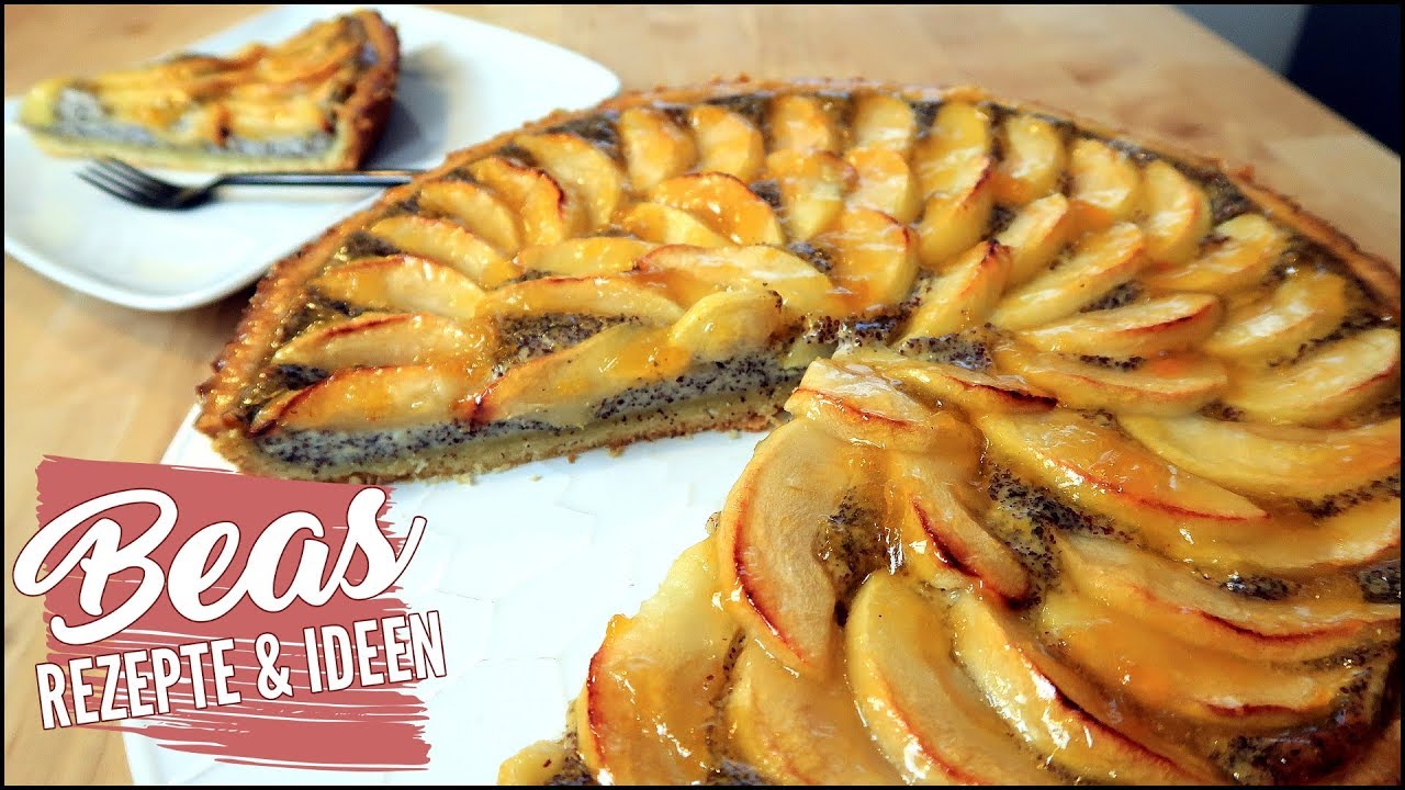 Apfel-Mohn Tarte Rezept | Apfelkuchen mal anders backen mit Mohncreme ...