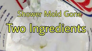 Clean Shower Mold the BEST way with TWO ingredients. (easy, quick, cheap)