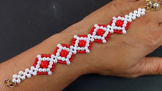 Handmade Beads Bracelet Idea #0260 | Easy Handmade Jewellery Making  |  PEARL BRACELET AT HOME